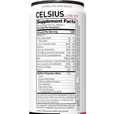 Celsius Essential Energy Drink, Sparkling Kiwi Guava, 12 Fl Oz